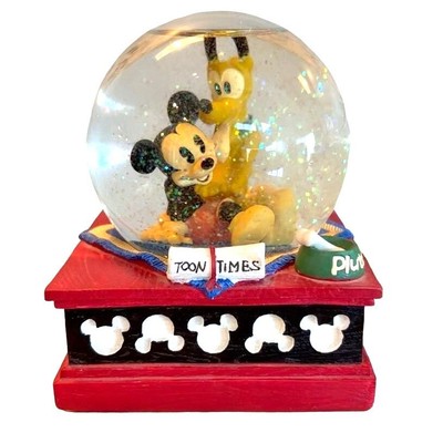 Disney Y2K Mickey Mouse & Pluto Best Friends Musical Collectible Kids Snow Globe