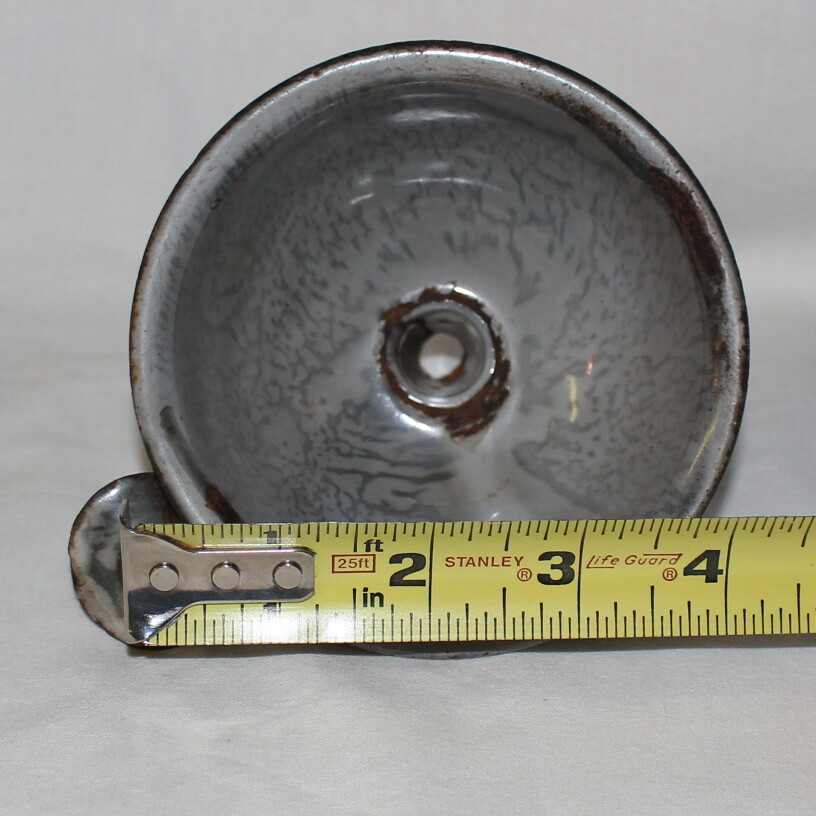 Vintage Antique Grey Graniteware Funnel