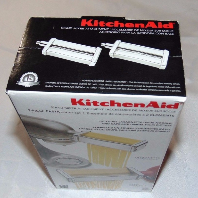 2pc Set KITCHEN AID Pasta Rollers LASAGNA Lasagnette & CAPELLINI Thin Spaghetti