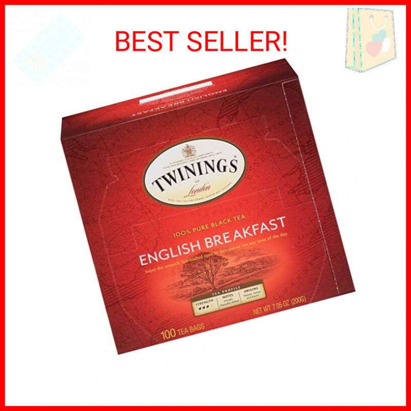 Twinings English Breakfast Black Tea, 100 Individually Wrapp