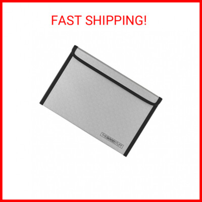Fireproof Document Bag Envelope Size: 8'' x 5'' [2000°F   Grey] Fireproof Cash Bag