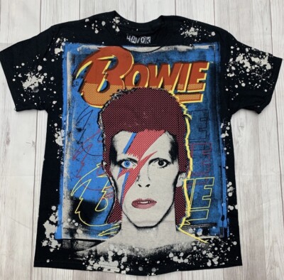 Liquid Blue DAVID BOWIE-ZIGGY-HAVOK BLACK T-SHIRT Mens Large
