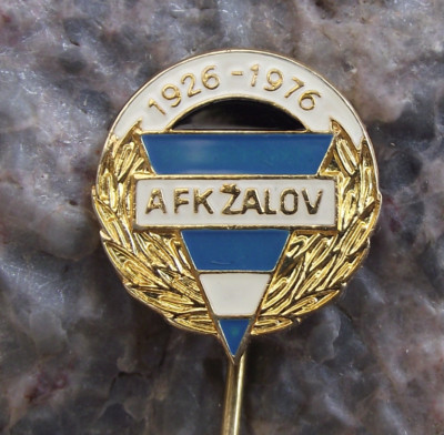 1976 AFK Zalov 50th Anniversary Czech Football Soccer Club Fan Logo Pin Badge