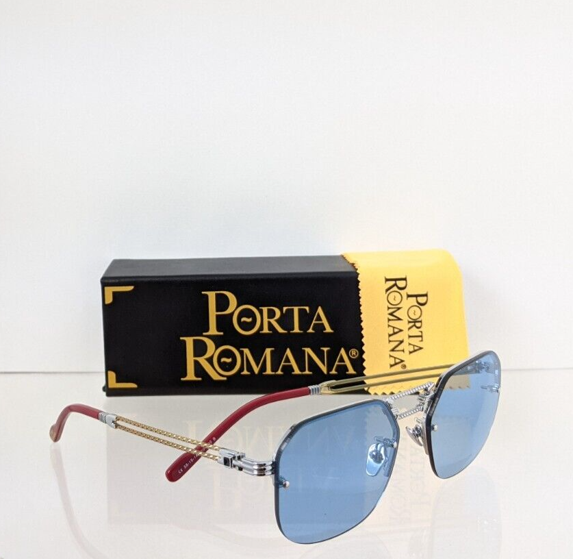 Pre-owned Porta Romana Authentic  Sunglasses Mod 1012 Col 600 B Vintage Frame In Blue