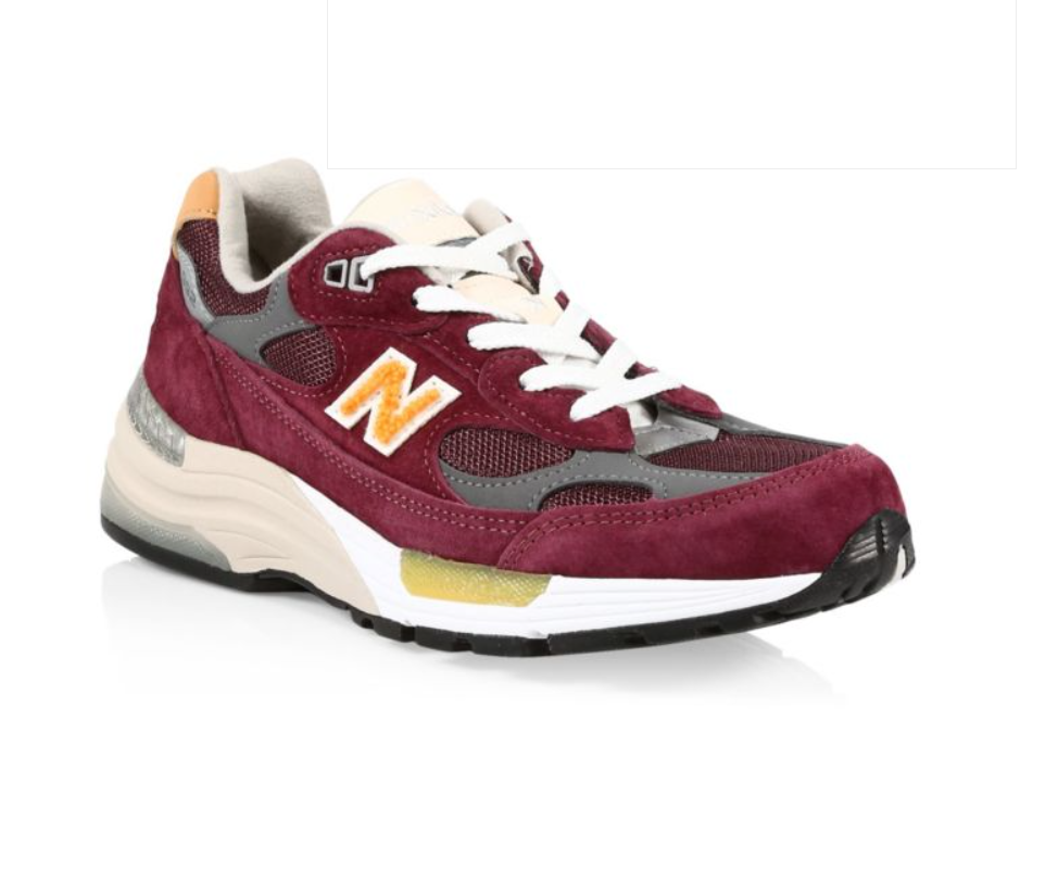 

New Balance 992 Замшевые кроссовки Мужская обувь Сделано в США БОРДОВЫЙ Новинка, Burgundy, New Balance 992