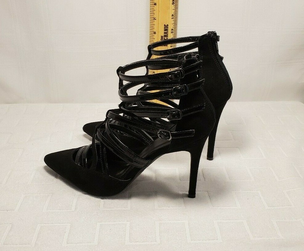 Charlotte Russe Womens Stiletto High Heel Shoes Black With