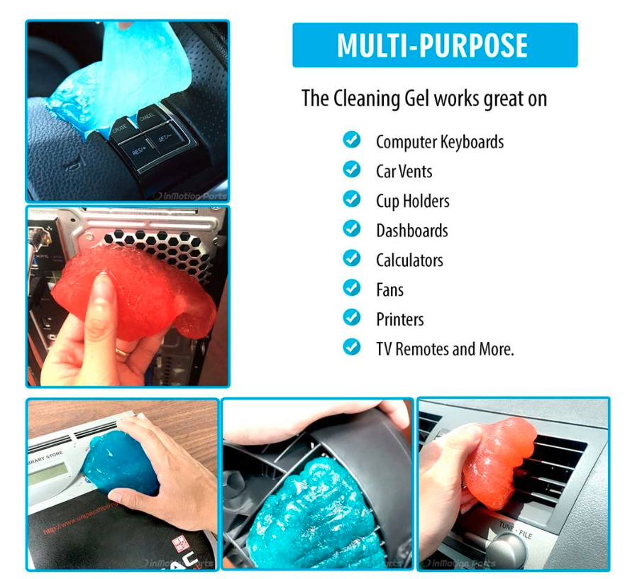 Visbella Jelly Cleaning Putty Magic Gel Slime Remove Dust,Dirt,Hair,Crumbs 2.8oz