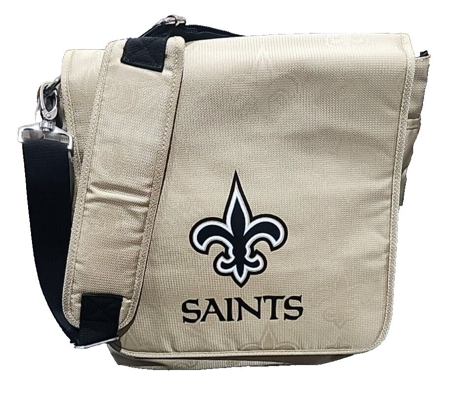 New Orleans Saints Messenger Diaper Bag Insulated Compartment with Changing pad