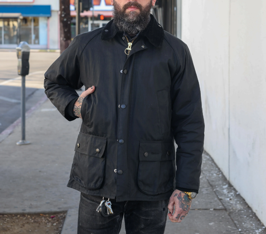 U.K Made~ Black ~Barbour Classic BEDALE Waxed Jacket MSRP U.K Made~ Black ~Barbour Classic BEDALE Waxed Jacket MSRP