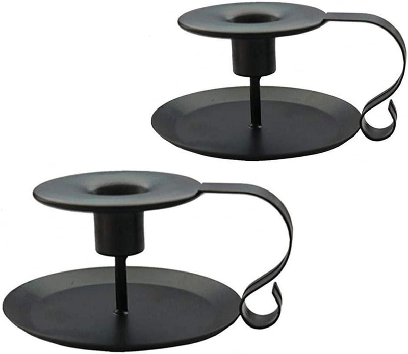 S, 2 Count Candlestick Holders, Black Candle Sticks Holder De