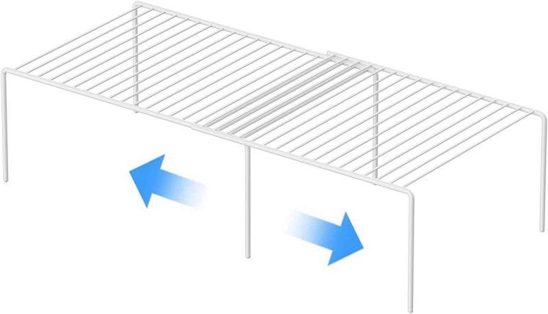 Freezer Storage Shelf for Kitchen Cabinet Pantry Bathroom Fridge White