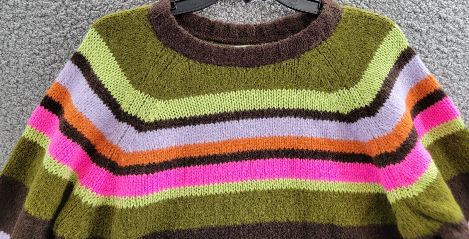 Velvet by Graham & Spencer Nessie Striped Sweater Women's S Multi Crew Neck L/S - Picture 3 of 16