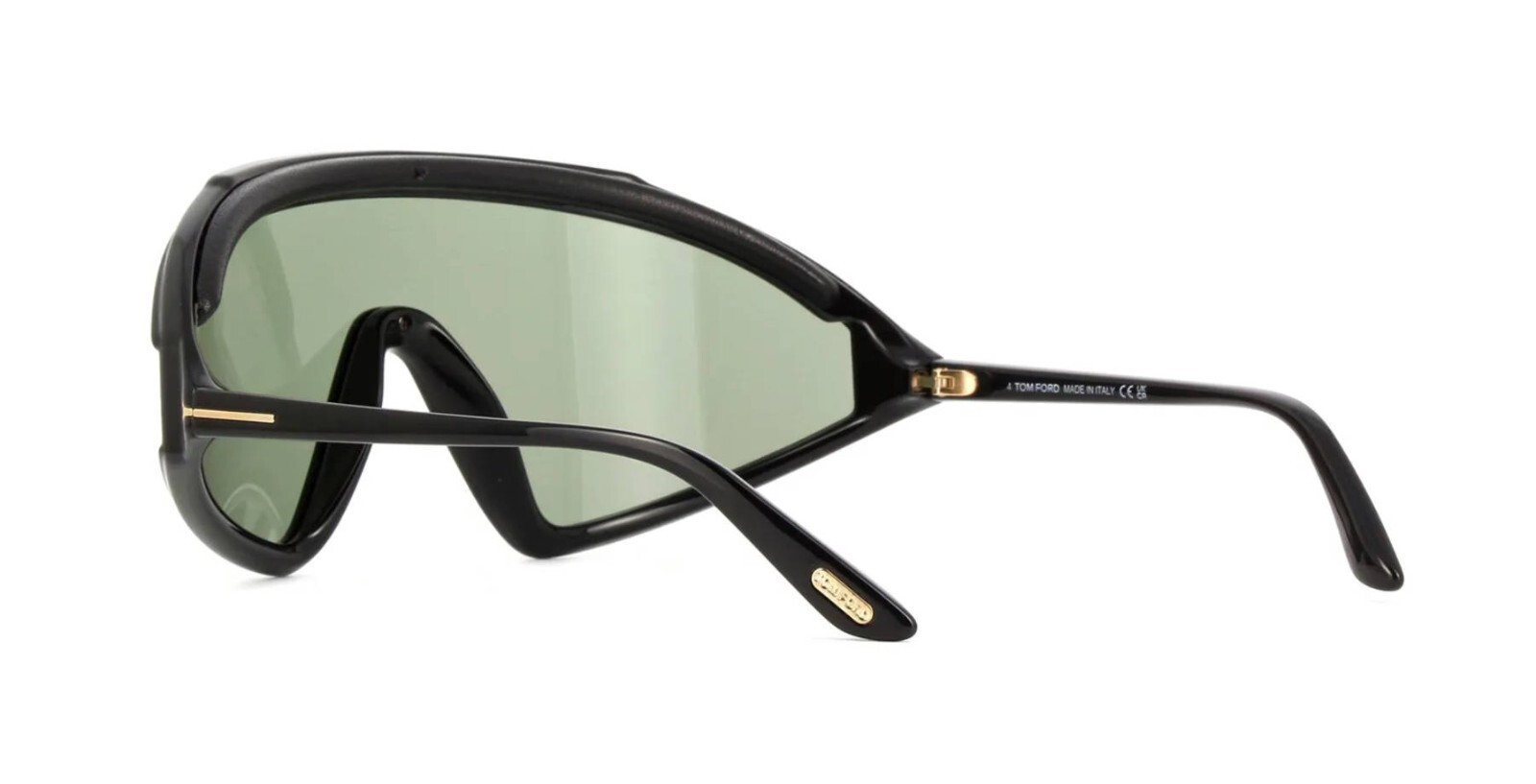 Pre-owned Tom Ford Lorna Ft1121 Shiny Black/grey Green (05a) Sunglasses