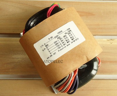 220V 100W R-Core Transformer for Audio Amplifier Preamps AMP 28V+28V 15V+15V
