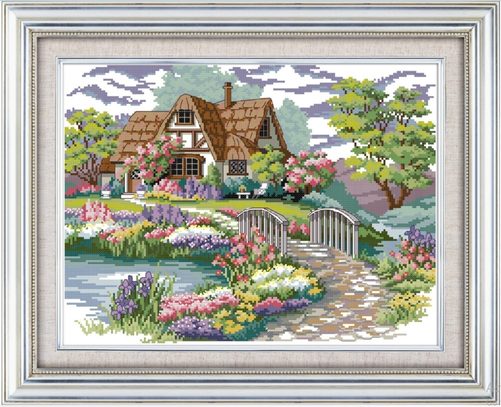Charming Cottage Dream Joy Sunday Counted Cross Stitch