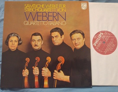 WEBERN - Complete works for String Quartet QUARETTETO ITALIANO Philips LP NM