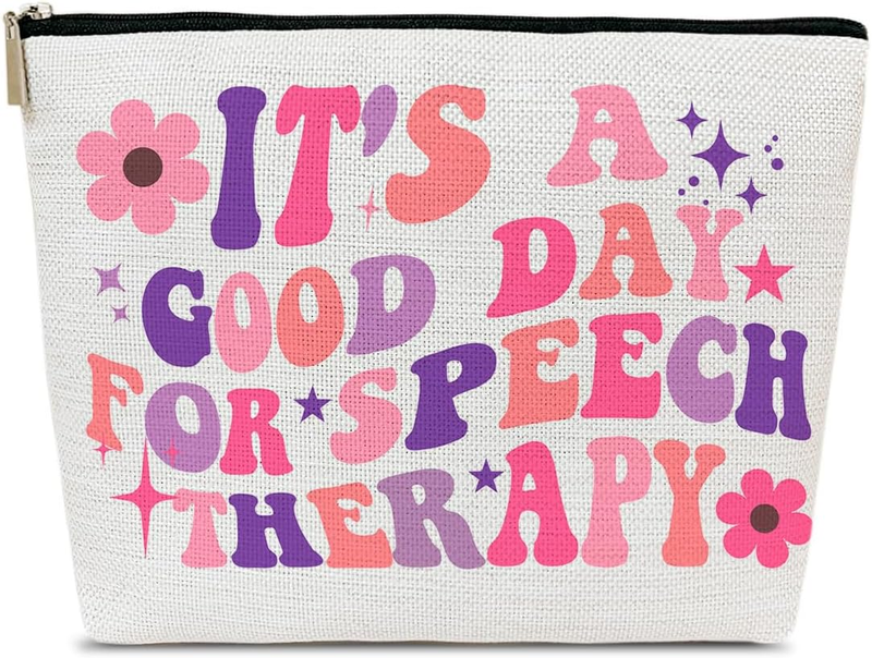 Speech Language Pathologist Gift - Speech Therapy Makeup Bag - SLP Speech Langua