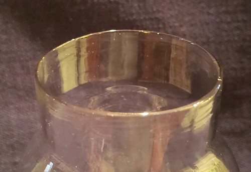 Vintage Royal Fine Flint Crimp Top Glass Oil/Kerosene Lamp Chimney 7 3/4