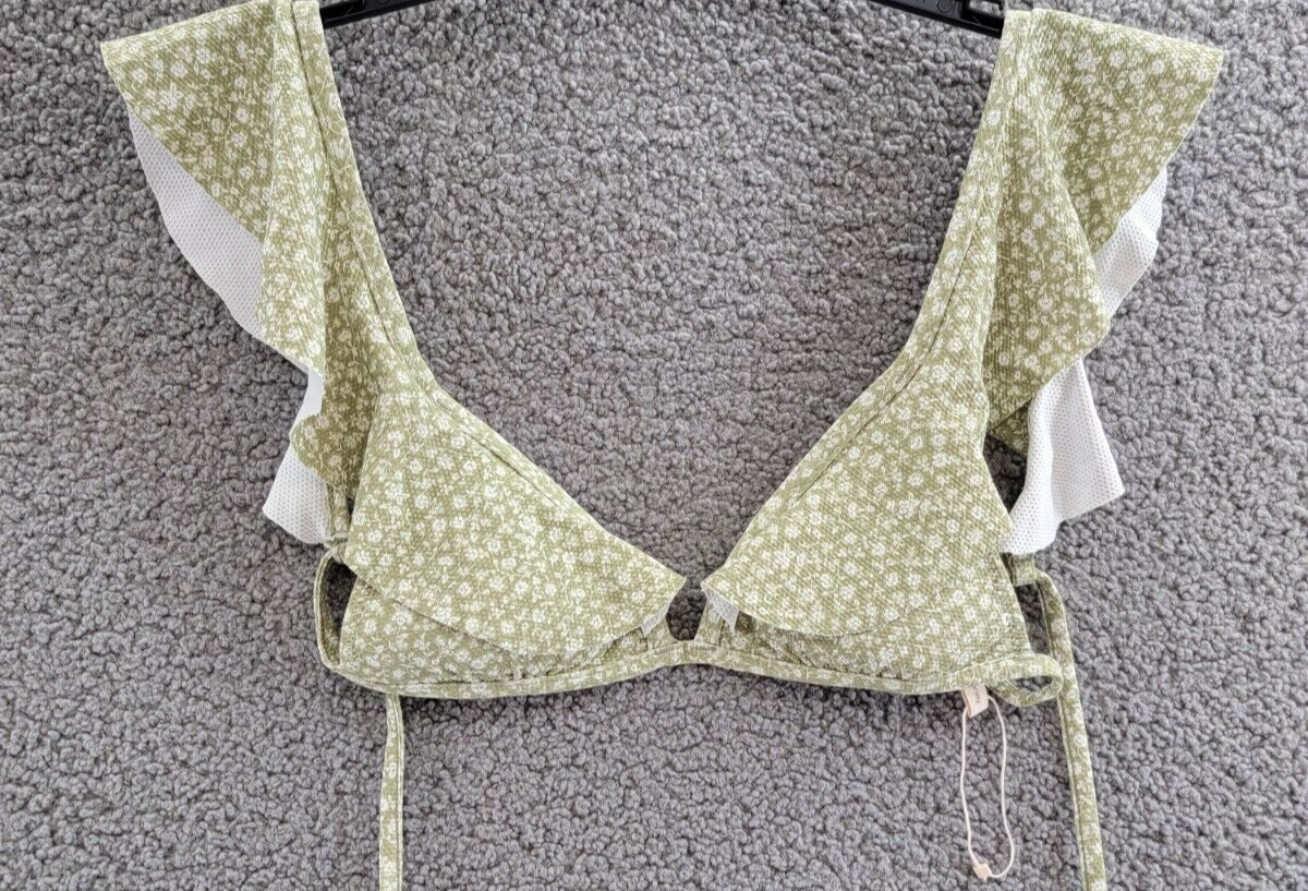 Eberjey Graziela Bikini Top Women's XS Garden Floral Adjustable Back Tie Closure - Picture 2 of 14