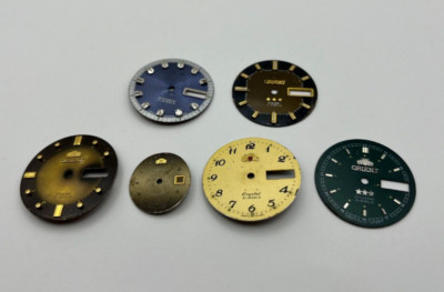 Lot of 6 Vintage Orient Watch Dials AS IS for 469 Movement
