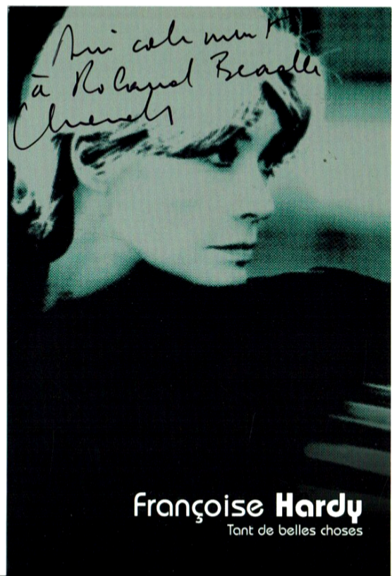 Francoise Hardy hand signed photograph