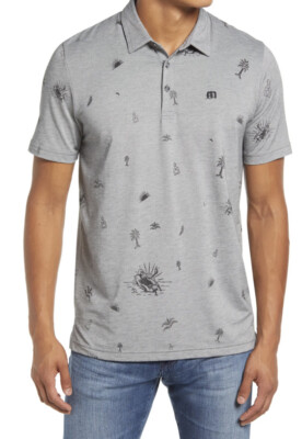 Travis Mathew Ice Breaker Performance Piqué Polo Sz XXL Heather Med Grey NWT