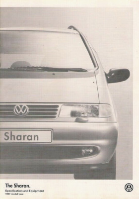 Volkswagen Sharan Specifications 1996-1997 UK Market Foldout Brochure