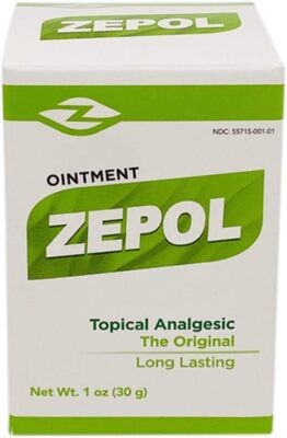 Zepol Original Topical Analgesic Cream. Muscular Pain Relief, Sprains, Aches 1oz