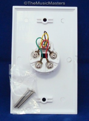 2X Modular Flush Mount Phone WALL PLATE JACK TELEPHONE Line Outlet Cover VWLTW