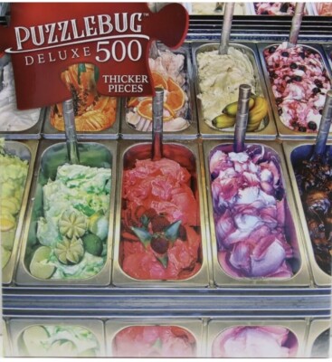 Jigsaw Puzzle 500 Piece Delicious Multi-Flavor Gelato Puzzlebug Deluxe 20X12