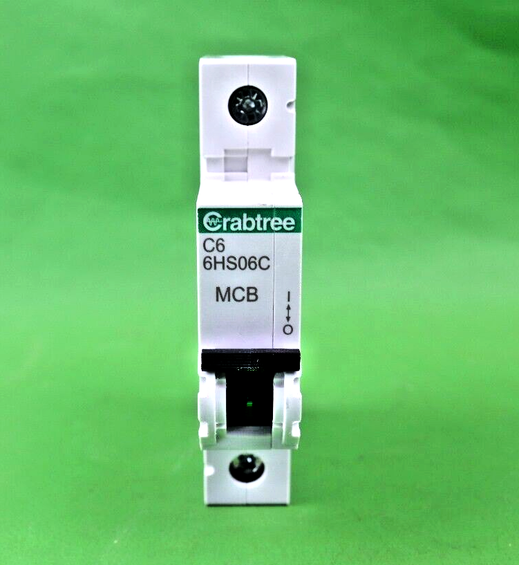 CRABTREE 6 AMP TYPE C 10kA MCB CIRCUIT BREAKER 6HS06C (M1067)