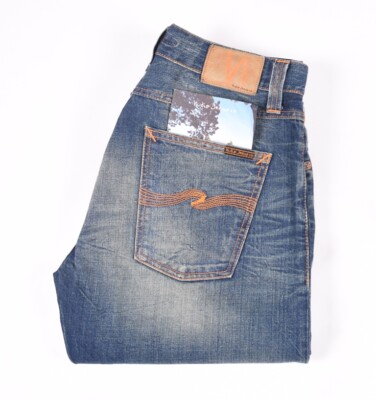 .29754 Nudie Jeans Sharp Bengt Org.Authentic Worn blue Men Jeans size 31/32
