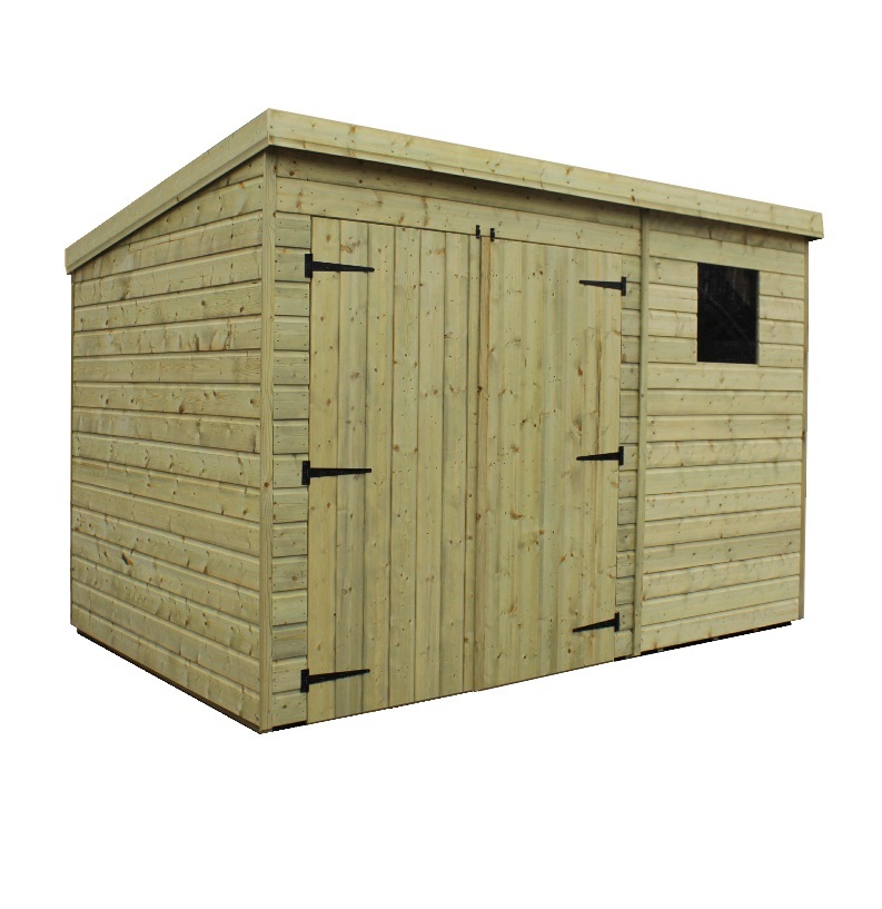 WOODEN GARDEN SHED 10X5 12X5 14X5 PRESSURE TREATED TONGUE 