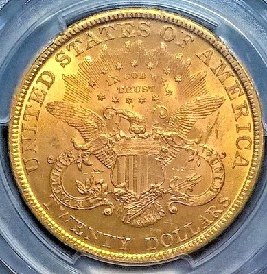 1895 Double Eagle $20 US Gold  PCGS MS62+