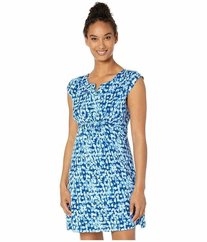 White Sierra 263646 Women's Tangier Printed Big Sur Blue Dress Size Large