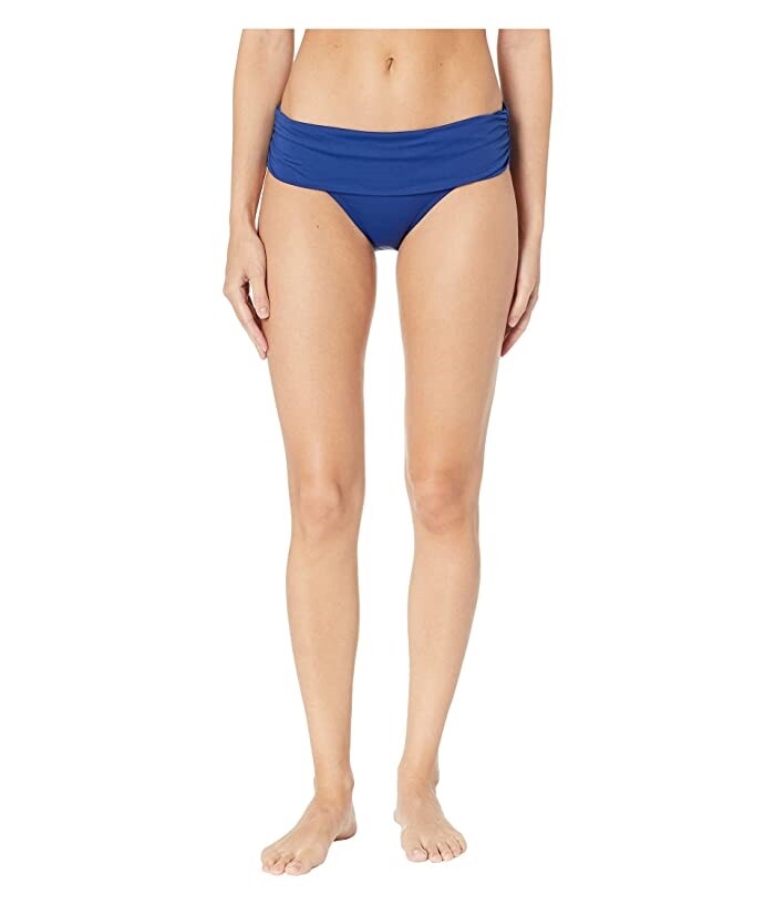 LAUREN Ralph Lauren Women's 184789 Solids Shirred Banded Bikini Bottom Size 14