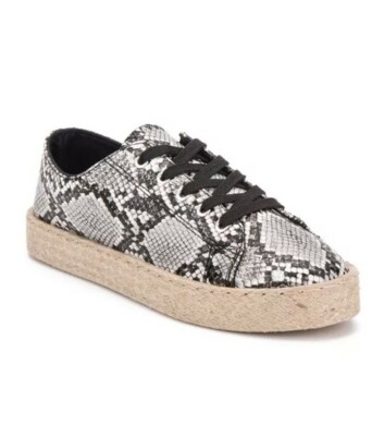 Olivia Miller Womens Fashion Espadrille Sneaker Snake print Low Platform sz 8