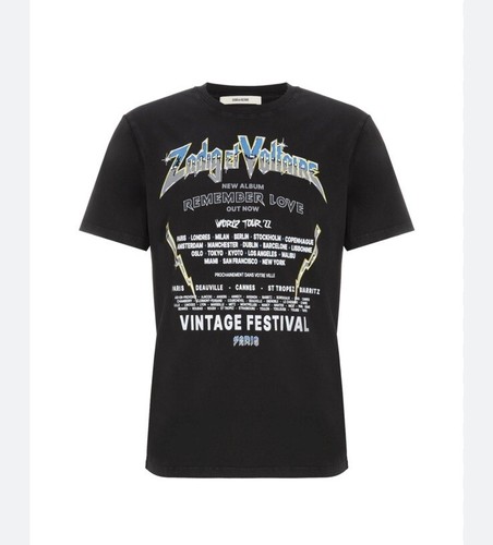 ZADIG&amp;VOLTAIRE - 激安！ZADIG&amp;VOLTAIRE 完売CAVA プリントTシャツ半袖カットソー Zadig&Voltaire プリント Tシャツ | ブラック | FARFETCH JP
