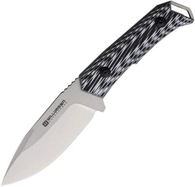 Willumsen Copenhagen DL22TGR Paragon 4.5'' AUS-8 Blade Black/White Fixed Knife