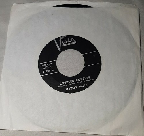 Hayley Mills 45 Let's Get Together / Cobbler Cobbler Vista F-385 Parent Trap ex