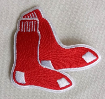Boston RED SOX Logo Patch- MLB- Embroidered Iron On- 2.75''.  Free Ship USA
