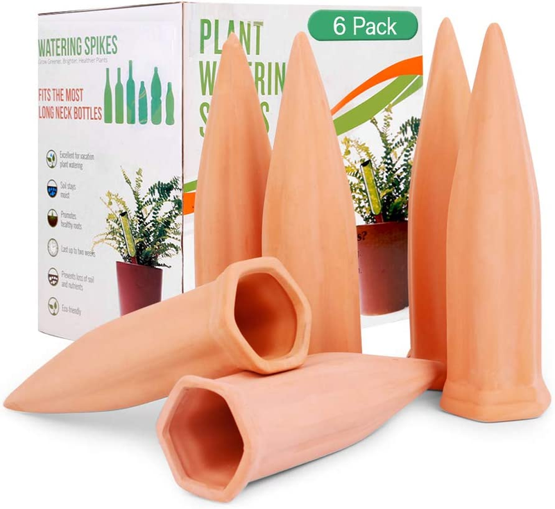 Terracotta Plant Self Watering Stakes Spikes For Plant Pots Estaca Autorriego 6p