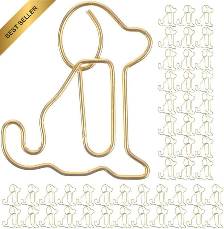 Paper Clips and Office Paperclips Metal Dog Shaped 100Pcs Novelty Clips for Pape