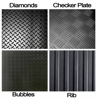 Black Anti Slip Shed Van Garage Workshop Rubber Flooring 