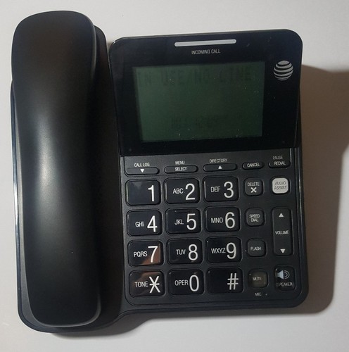AT&T CL2940BK Corded Speakerphone with Large Display & Extra Large Buttons Black