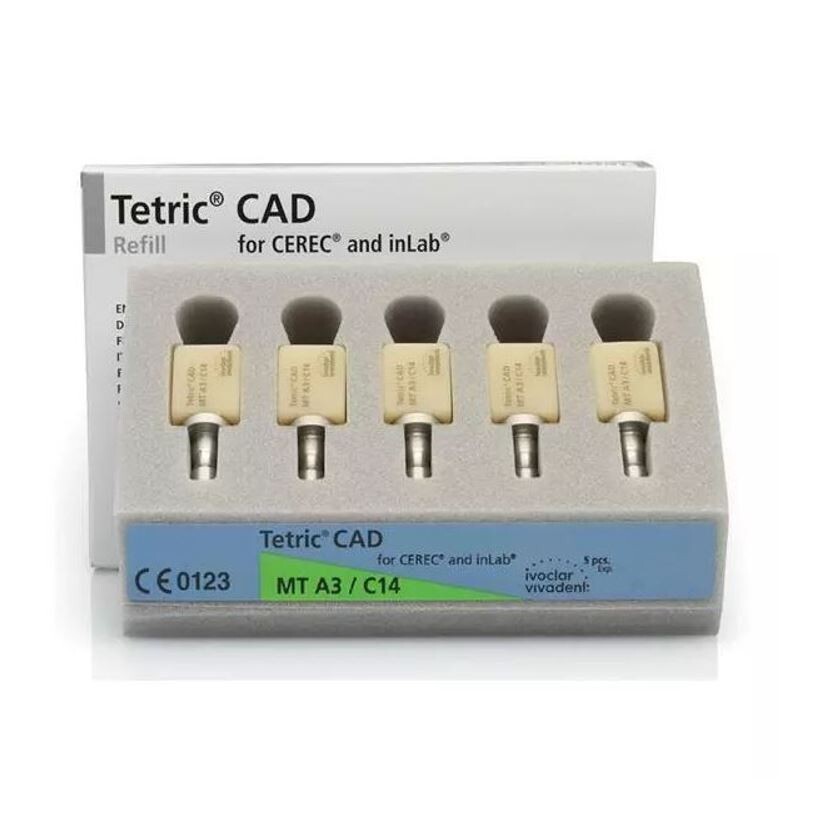 *5-Pieces* Ivoclar Vivadent Tetric CAD For CEREC & inLab MT A3/C14 Refill 692154