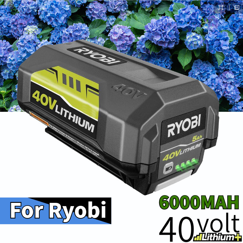 1X 40Volt 6.0Ah Battery For Ryobi OP4050 Extend OP40602 HighCapacity Lithium-Ion