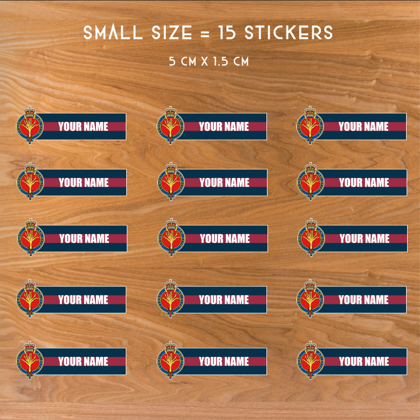 Custom Welsh Guards Waterproof Vinyl Name Stickers - Personalised - Picture 9 of 12