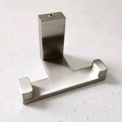ICO Bath V1224 Volkano Erupt Double Robe Hook, Brushed Nickel