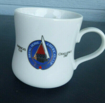 vintage 1987 America's Cup coffee Mug Taster's Choice 3 1/2"